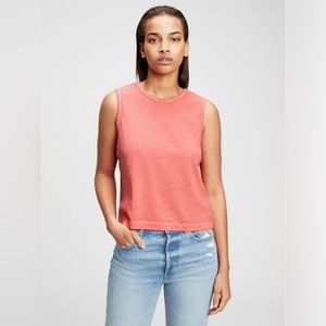 Gap Shrunken Muscle Tank • Rose Bush Pink